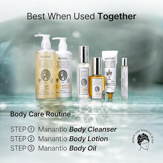 Manantio Women’s Vegan Body Lotion, Premium Customized Care for Smooth Texture, Wrinkle Care, Firmness & Deep Hydration, Improves Skin Elasticity and Moisture Balance, 300ml / 10.14 fl oz