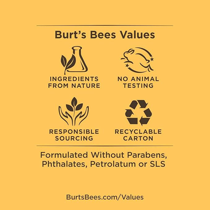 Burt's Bees Lip Balm Stocking Stuffers, Moisturizing Lip Care Holiday Gift, 100% Natural, Original Beeswax with Vitamin E & Peppermint Oil (4 Pack)