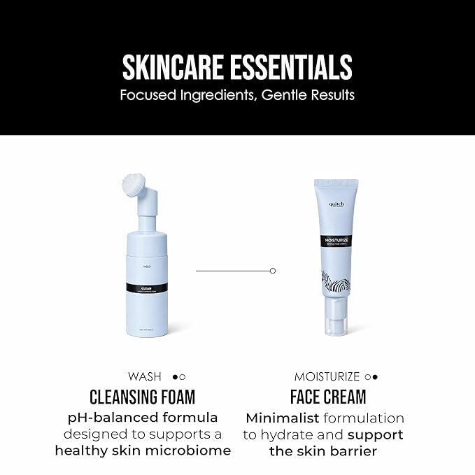 quitch Skin Science Foaming Face Wash Dermatologist-Developed Gentle Facial Cleanser for Sensitive Skin, pH-Balanced, Fragrance-Free, Korean Face Wash Skincare, Sulfate-Free