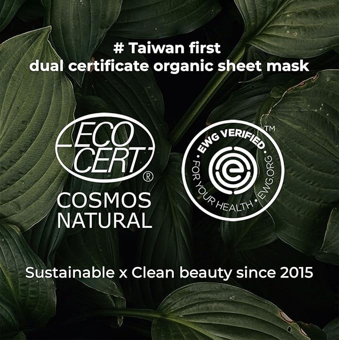INNA ORGANIC Sheet Mask - Nexty Award Finalist, Sleep Well Glow, Overnight Renewal, Restful Healing, Sustainable & Clean Beauty (Pack of 5) | Blue Tansy Essential Oils Infused Skin Care