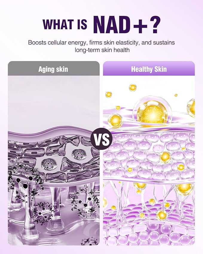 NAD+ Retinol Collagen Face Serum: Anti-Aging Peptide Serum, Tightens Skin, Reduces Wrinkles & Fine Lines, Hydrating Serum for Radiant Glow