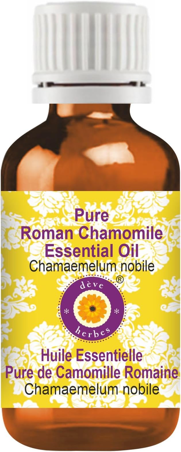 Deve Herbes Pure Roman Chamomile Essential Oil (Chamaemelum nobile) Steam Distilled 2ml (0.06 oz)