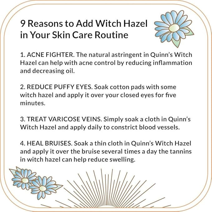Quinn’s Alcohol Free Witch Hazel Rose Petal 16 oz. & Quinn’s Alcohol Free Witch Hazel Cucumber & Mint 16 oz.