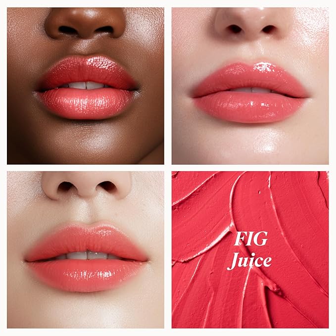 INGA Water Glow Melting Balm - Hydrating Tinted Lip Balm with Soft, Melt-On Texture, Natural Sheer, Glass-Like Finish with Non-Sticky, Lightweight Comfort (FIG JUICE)