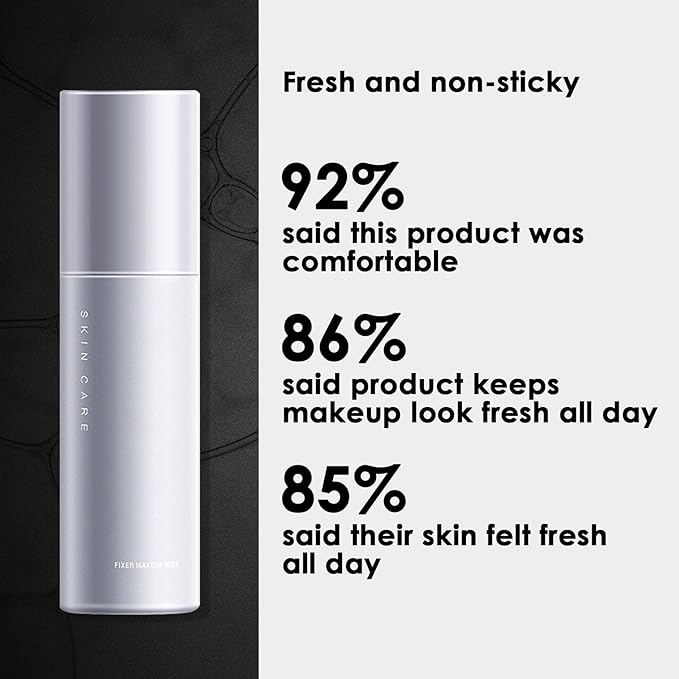 2PCS Makeup Setting Spray Set for Face, Weightless Long Lasting Waterproof Fixing Makeup Setting Face Spray, Smudge-proof, Hydrating & Refreshing Setting Spray Makeup(E)