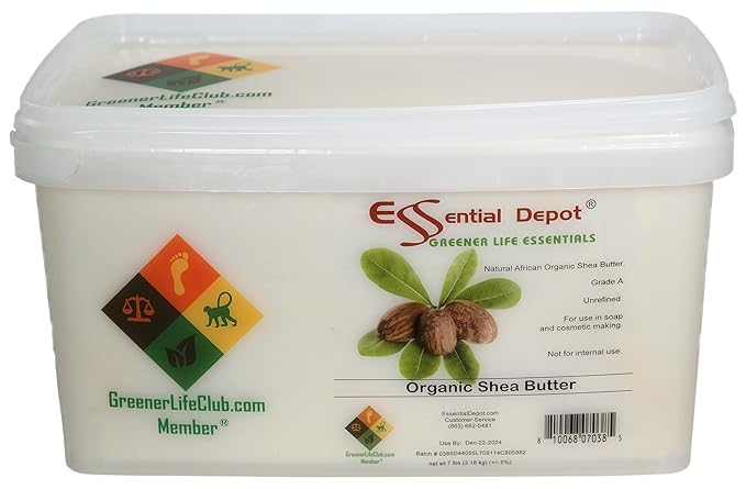Essential Depot Shea Butter - Grade A - Unrefined - Organic - 14 lbs - In 2 x 7lb Greener Life Boxes