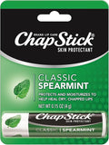 ChapStick Classic Spearmint Lip Balm Tubes, Moisturizing ChapStick for Lip Care, 0.15 Oz