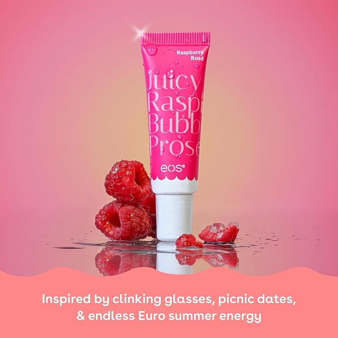 eos Limited Edition 24H Moisture Super Balm, Raspberry Rosé - Hydrating, Moisturizing Lip Treatment, For Dry Lips, Shea Butter, Cruelty-Free, 0.35 fl oz