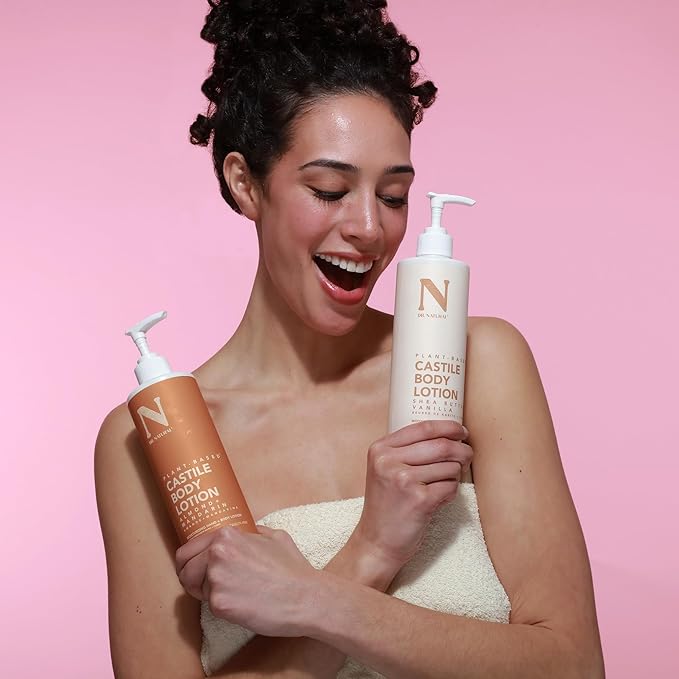 Dr. Natural Castile Body Lotion, Shea Butter, 16 oz - Plant-Based - Paraben-Free, Sulfate-Free, Cruelty-Free - Made with Organic Shea Butter - Non-Greasy - Body Lotion for Dry Skin (Pack of 2)