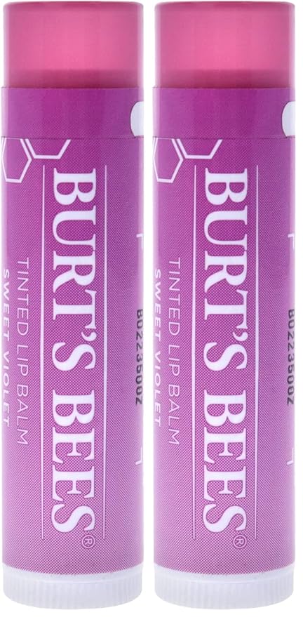 Burt's Bees Tinted Lip Balm, Sweet Violet, 1 Count (Pack of 2)