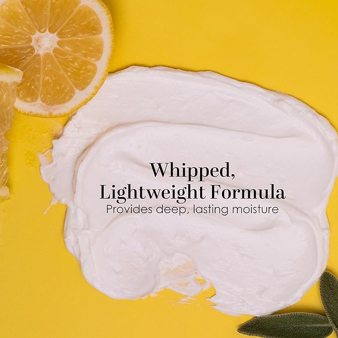 Better Shea Butter Lemon Sage Body Butter for Dry Skin with Raw Shea Butter & Jojoba Oil, Natural Moisturizing Body Cream, Naturally Scented with Essential Oils