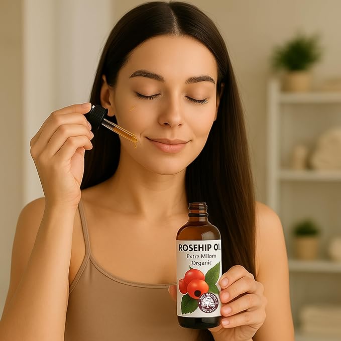 Best Nature's Cosmetics Rosehip Seed Oil – 100% Pure & Unrefined - Cold Pressed from Chile - Brightens & Rejuvenates Skin - Helps Fade Scars & Wrinkles - Natural Glow Face Oil - 2 fl oz / 60 ml
