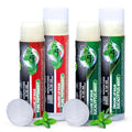 Organic Lip Balm Chapstick Bulk 4 Pack – Peppermint & Eucalyptus Mint – Natural Beeswax Lip Balm – Moisturizer for Very Dry, Chapped Lips