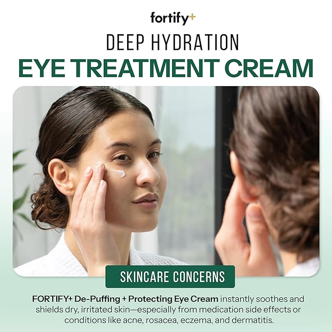 Fortify Skincare Under Eye Cream With Caffeine & Peptides – 3-In-1: Detox, Treat, Boost – Reduces Puffiness, Dark Circles & Wrinkles – Dermatologist Tested, Korean Skin Care – 95% Natural – 1 FL OZ