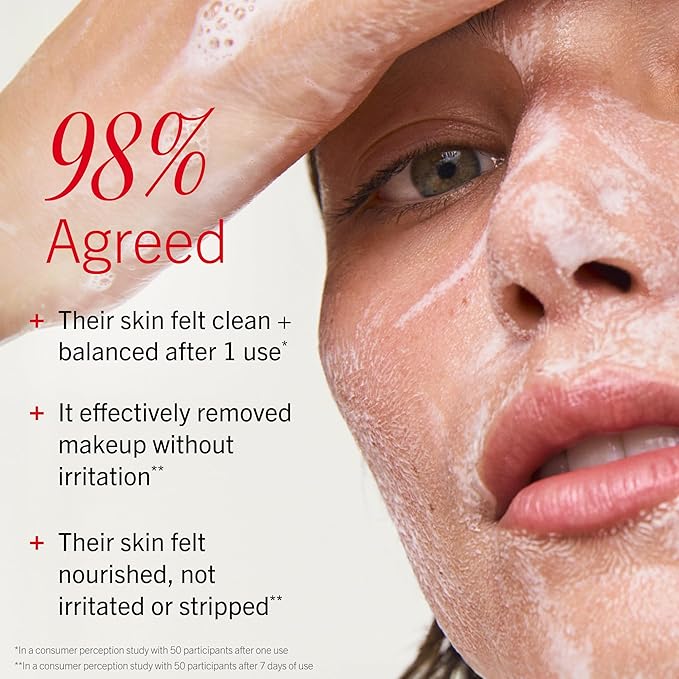 First Aid Beauty Ultra Gentle Cream-to-Foam Pure Facial Cleanser – Makeup Removing Face Cleanser - Face Wash with Colloidal Oatmeal & Glycerin, for Sensitive, Acne & Blemish-Prone Skin, 6 oz