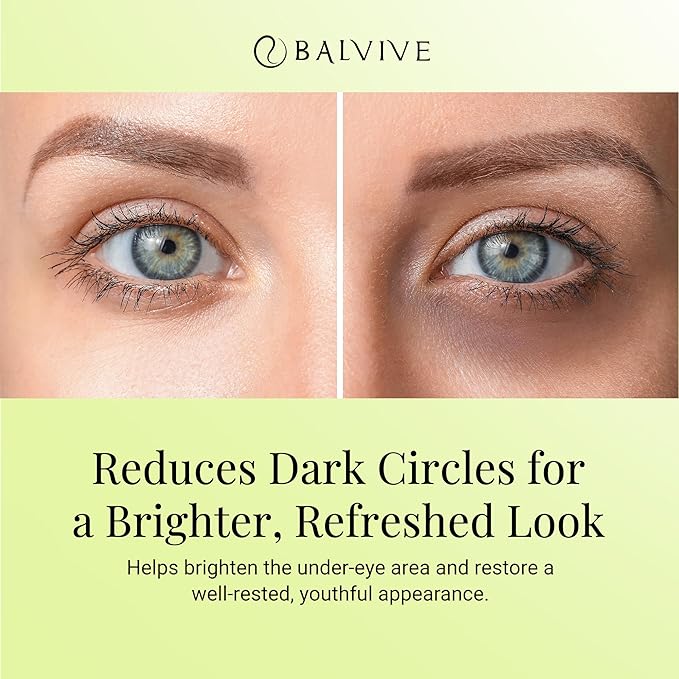 Caffeine Under Eye Cream for Dark Circles, Puffiness, Wrinkles, Bags Under Eye & Fine Lines with Retinol & Multi-Peptides - Brightening, Hydrating & Revitalizing for Women & Men, 30ml
