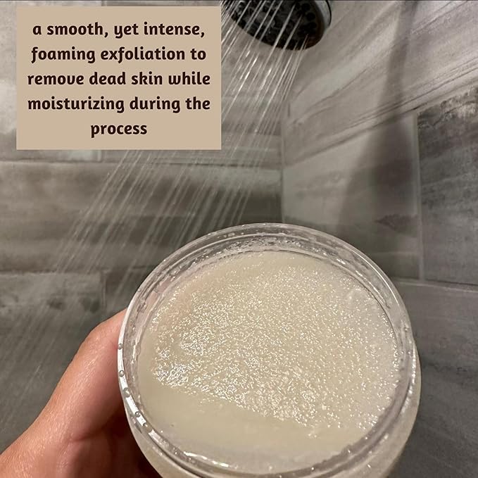 The Lotion Company Sugar Scrub Exfoliating Body Wash, Lively Lemon Fragrance, Paraben Free, Cruelty Free, Made in USA, Bath and Shower Exfoliator, 11 Ounces