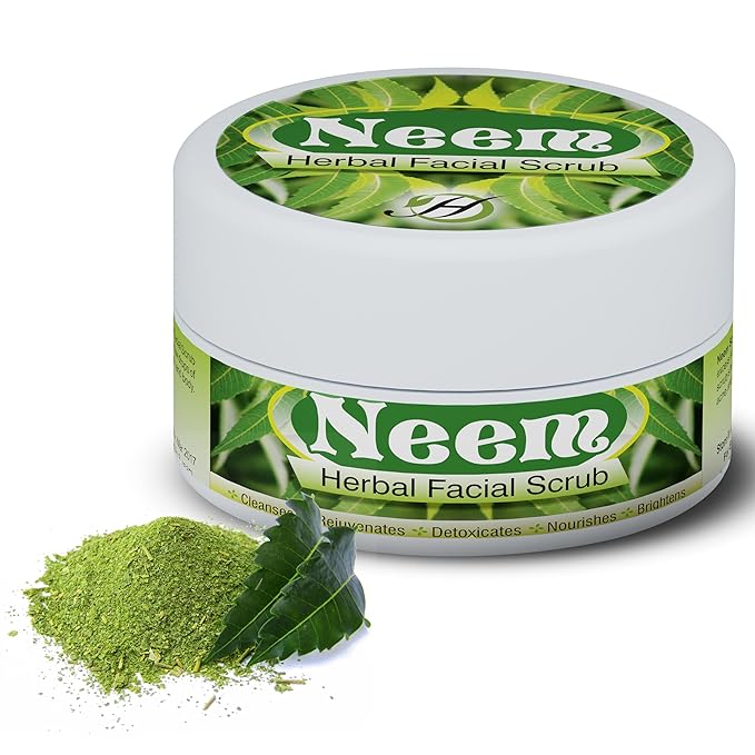 Herboganic Neem Facial Scrub - Natural and Gentle Face Scrub for Deep Cleansing and Moisturizing - Vegan Skincare - 5.30 oz…