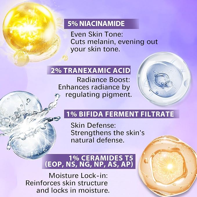 5% Niacinamide Facial Serum with Tranexamic Acid Enhance Even Tone & Strengthen Skin Barrier (4.06fl.oz/120ml)
