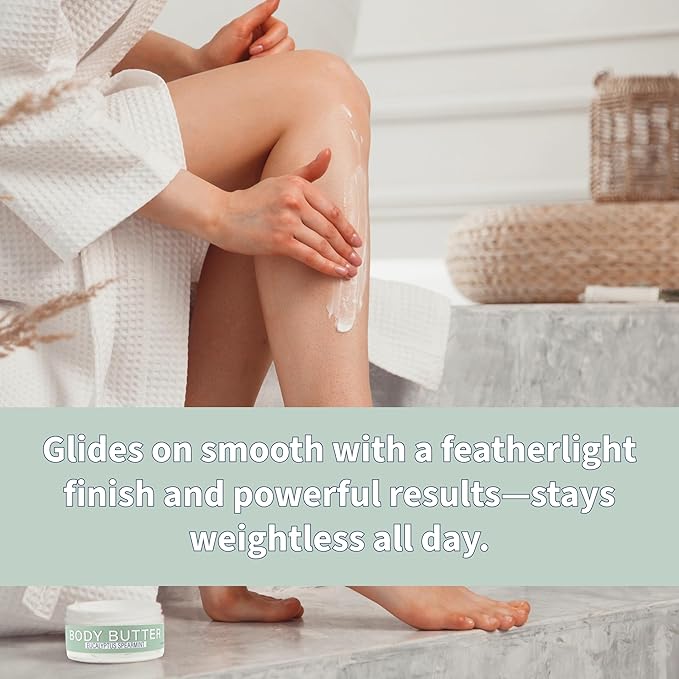 Luxiny Whipped Body Butter for Women & Men – Non-Greasy, Plant-Based Moisturizer with Shea Butter & Essential Oils – Hydrates, Softens & Nourishes Dry Skin (8 oz, Eucalyptus Spearmint)
