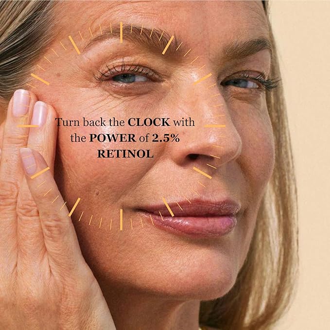 Retinol Serum 2.5% | Anti-Aging Face Serum With Collagen, Vit C, E & Hyaluronic Acid | Targets Wrinkles, Fine Lines, Even-Toned Youthful-Looking Skin – 1 Fl Oz