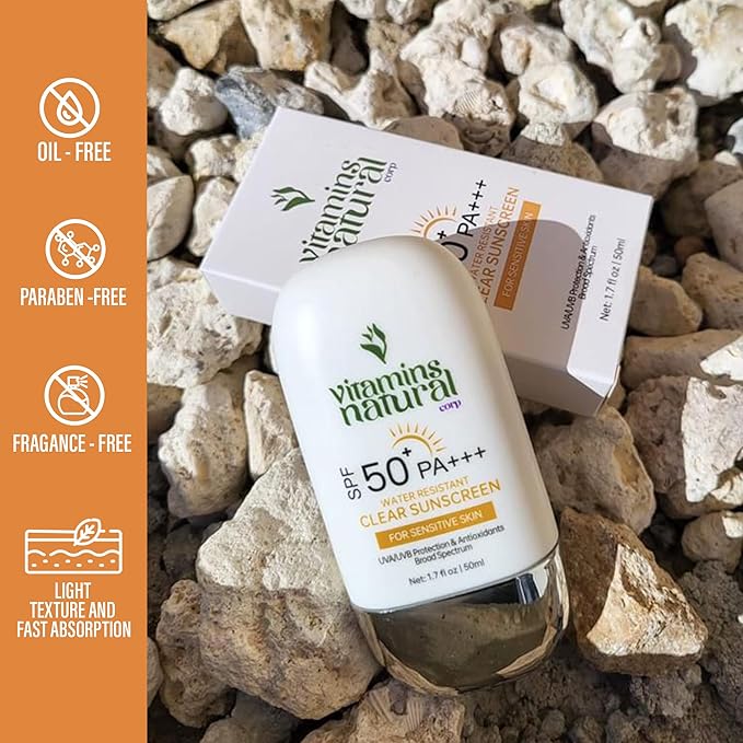 Sunscreen SPF 50 Face Cream Broad Spectrum UVA UVB Protection Lightweight Non Greasy Oil and Fragrance Free Water Resistant Facial Sunscreen 1.7 Oz