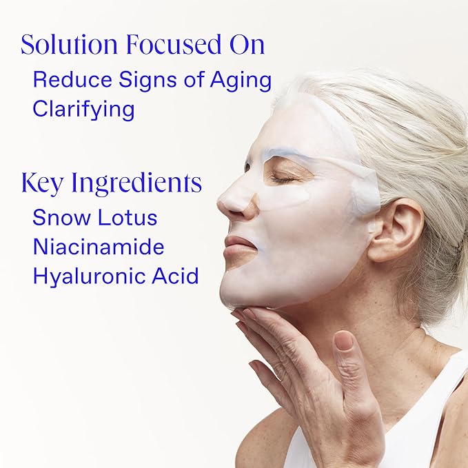 BioRepublic Clarifying & Age-Defying Petal Power Sheet Mask | Hydrates, Brightens, & Reduces Swelling and Redness | Organic Biocellulose Masks with Age-Fighting Antioxidants | Pack of 3
