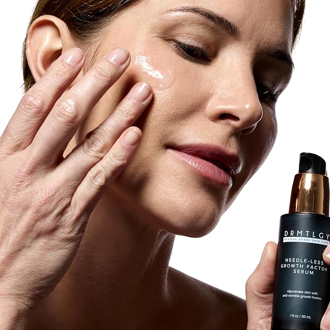DRMTLGY Needle-less Growth Factor Serum for Face – Multi-Peptide & Hyaluronic Acid Facial Serum, Firming & Lifting, Skin Barrier Support & Wrinkle Care