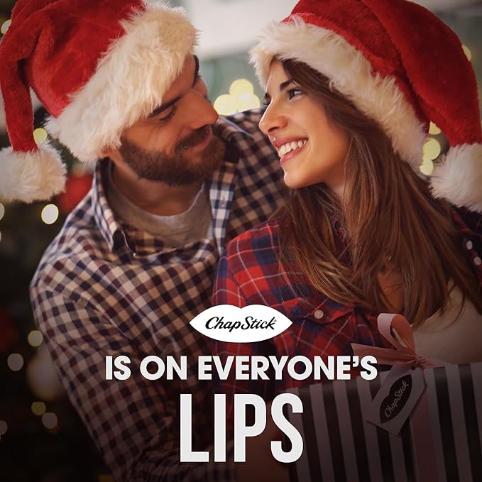 ChapStick Bulk Lip Balm, Candy Cane, 36-Count (12 Packs of 3) – Fresh & Minty Lip Moisturizer, Stocking Stuffer, 0.15 Oz Ea