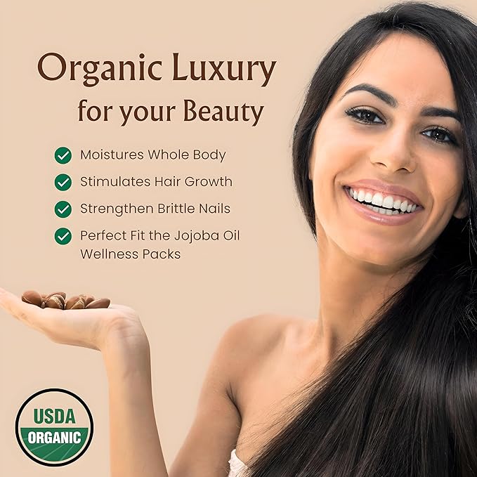 BodyJ4You Jojoba Oil for Face Skin - USDA Organic 100% Pure Cold Pressed - Facial Dermaplane Gua Sha Hair Growth Body Massage DIY - Unrefined Carrier Hexane Free Natural - Bulk Value Size Carrier Wax