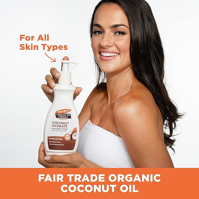 Palmer's Coconut Oil Formula Body Lotion for Dry Skin, Hand & Body Moisturizer with Green Coffee Extract & Vitamin E, Pump Bottle, 13.5 Fl Oz (Pack of 1)
