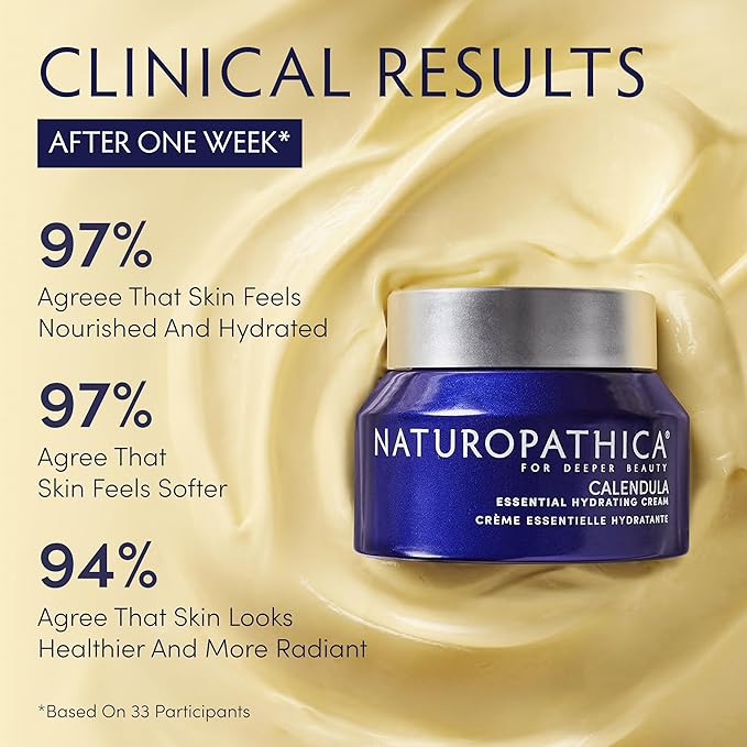 Naturopathica Calendula Essential Hydrating Cream, Soothing Face Moisturizer for Dry and Sensitive Skin, Daily Nourishing Face Cream for Men and Women, 1.70 fl oz