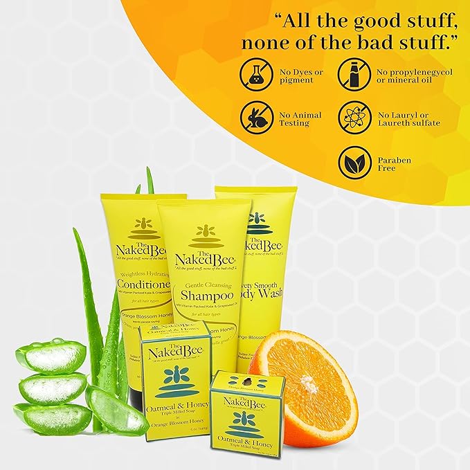 The Naked Bee Nourishing Body Lotion for All Skin Types (2.25 oz) Moisture Replenishing Lotion for Dry Skin with Jasmine & Honey