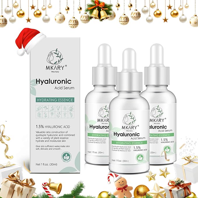 Deep Moisturizing Acid Serum, Hydrating & Soothing Face Serum with Pure Plant Essence, Anti-Aging Skin Care Formula for All Skin Types, Post-Sun Care, 3 Pack, 1 fl oz Each