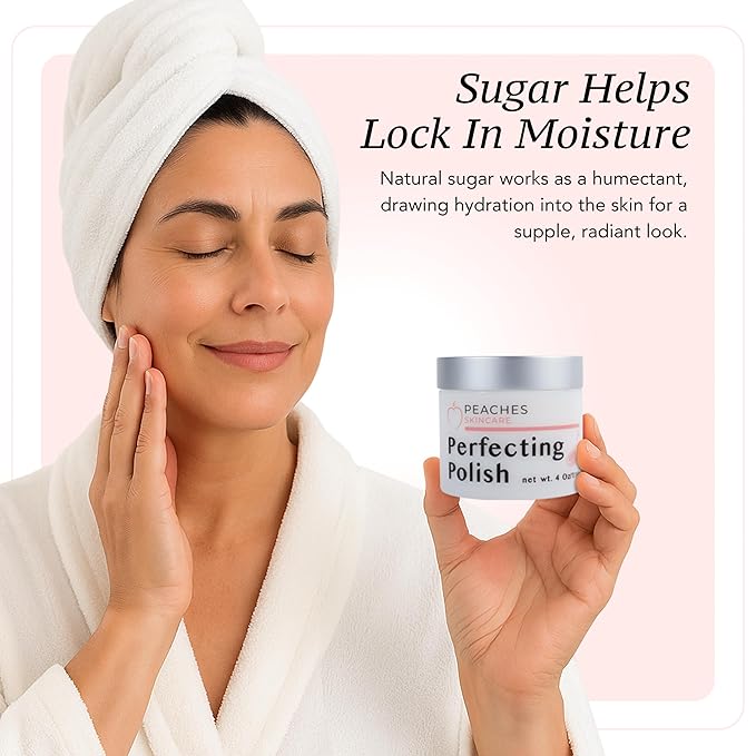 Vegan Exfoliating Scrub – Gentle Face Exfoliator for Delicate Skin with Sugar, Lavender, and Arnica Montana – Helps Improve Skin Texture and Clarity – Perfecting Polish (4 oz)