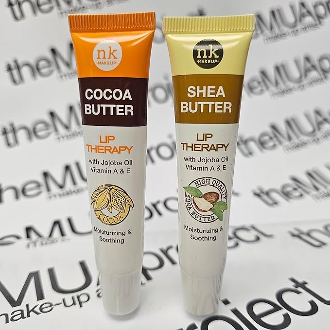 2 Pack Bundle of 1 Shea Butter Lip Therapy and 1 Cocoa Butter Lip Therapy for Moisturizing, Soothing and Nourishing your Dry and Chapped Lips
