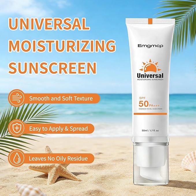 Tinted Sunscreen for Face SPF 50 Broad Spectrum, Hydrating Oil-Free Sheer Tint, No White Cast & Sweat Resistant, Tinted Moisturizer for Natural Glow, Non-Sticky Daily Sun Cream (2pc)