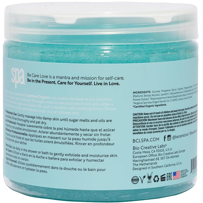 BCL Spa Critical Repair Sugar Scrub - Professional Exfoliating Body Scrub for Dry Rough Skin & Calluses with Arnica & Aloe- Self Care for Women and Men, Made in USA, 16 oz