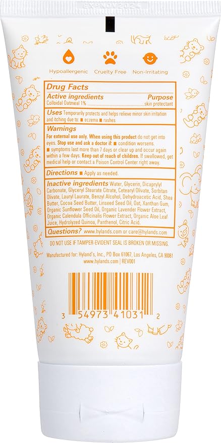 Hyland's Baby Eczema Lotion, Lightweight Soothing Moisturizer for Eczema Prone Skin, With Colloidal Oatmeal, 5 ounce