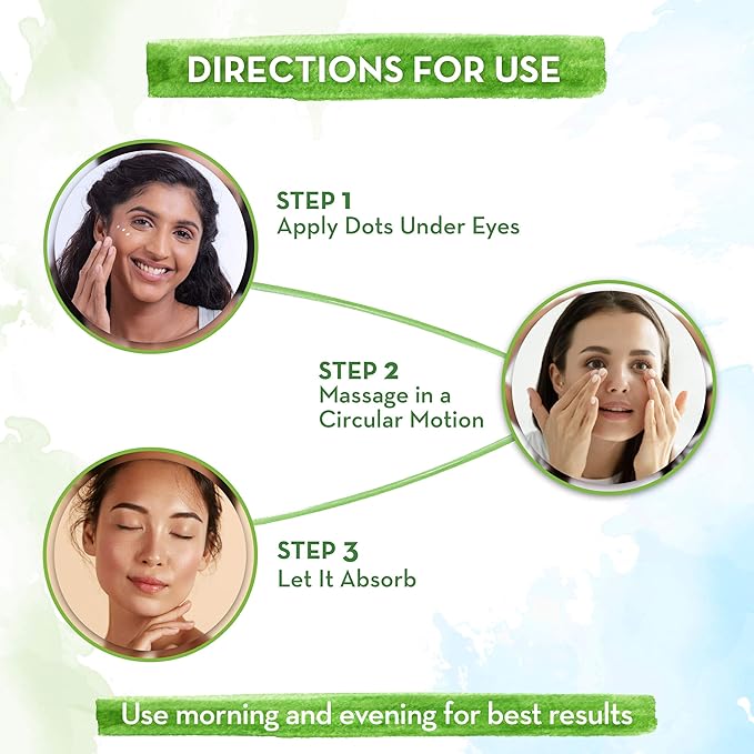 MAMAEARTH Bye Bye Dark Circles Eye Cream with Cucumuber & Peptides 0.71 Oz/20 g