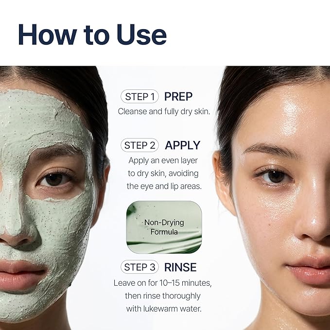 Loyly Green Mud Vegan Collagen Mask | Non-Drying Face Mask | Revitalizing Elasticity, Anti-Aging | Pore & Sebum Care | Calming & Nourishing | 18% Bentonite & Kaolin | Korean Skin Care (3.17 fl oz)