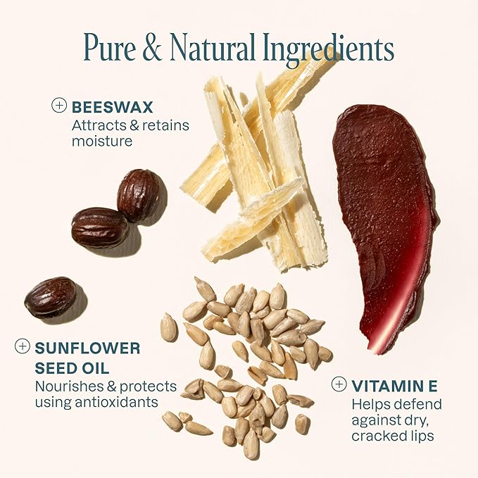 Cliganic Tinted Lip Balm Set - 4 Colors, Hydrating, Enriched with Vitamin E, Cruelty Free, Stocking Stuffer Gift