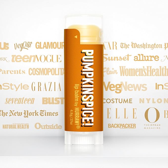 Hurraw! Pumpkin Spice Lip Balm: Organic, Certified Vegan, Cruelty and Gluten Free. Non-GMO, 100% Natural Ingredients. Bee, Shea, Soy and Palm Free. Made in USA