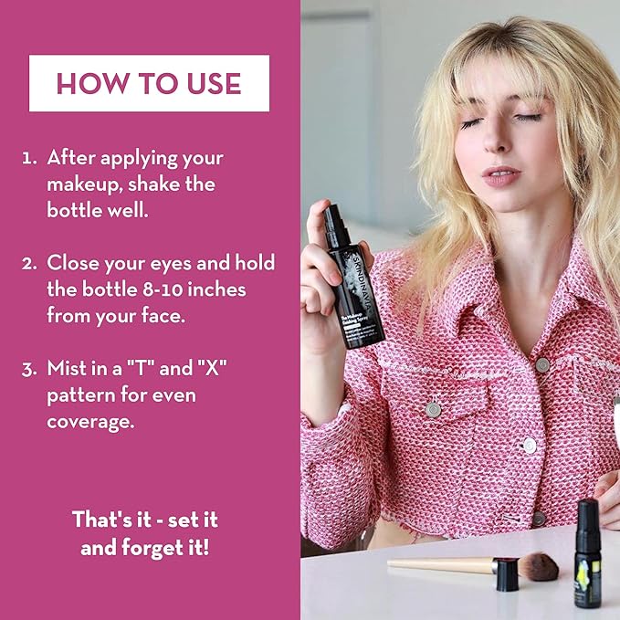 Skindinavia The Makeup Finishing Spray, Classic Makeup Setting Spray, All-Day Wear, Long-Lasting Up to 16+ Hours, Heat-Resistant & Waterproof, Cooling Fine Mist, 4.0 Oz