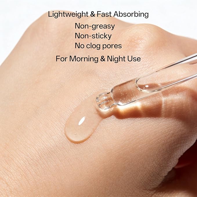 Hyaluronic Acid Serum with Collagen Vitamin E Oil for Skin Care, Hydrating, Brightening Serum for Face anti aging for All Skin Types Daily Use 1Fl oz