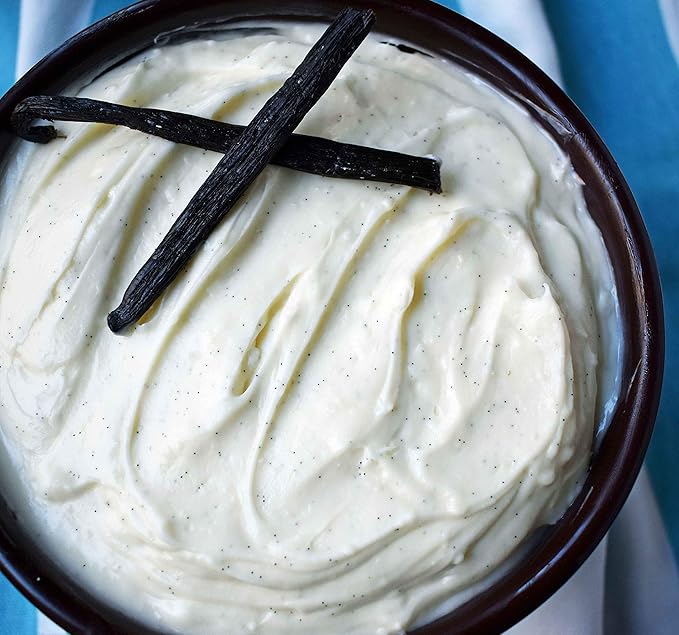 Planet Eden Vanilla Bean Frosting Face Facial Mask All Natural Spa Quality Skin Mask for Dry Dehydrated Skin Kaolin Clay, Vanilla Bean, Hyaluronic Acid, Aloe Extracts Soothing and Hydrating - 4 oz jar
