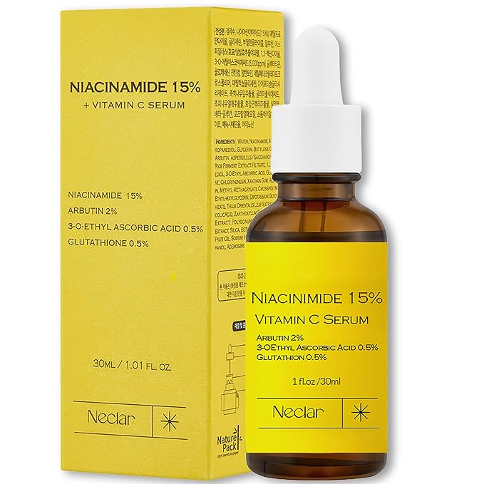 15% Niacinamide Serum for Face - with Vitamin C, Glutathione - Korean Dark Spot Serum for Uneven Tone, Enlarged Pore, Dullness, Ance-Prone, Sensitive Skin - Fragrance-Free, Daily Use