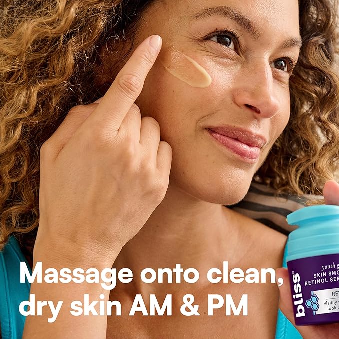 Bliss Retinol Serum Youth Got This Advanced Anti-Aging Formula - Reduces Fine Lines & Wrinkles - Dermatologist-Tested - Clinically Proven Results - Fragrance-Free & Vegan - 1 Fl Oz
