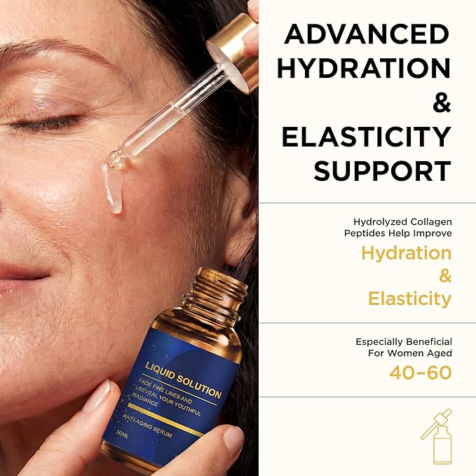 Advanced Peptide Firming Serum: Olivita Liquid Solution Serum with Matrixyl 3000, Matrixyl Synthe-6 & Argireline, Collagen Peptides for Wrinkles, Sagging & Loss of Firmness