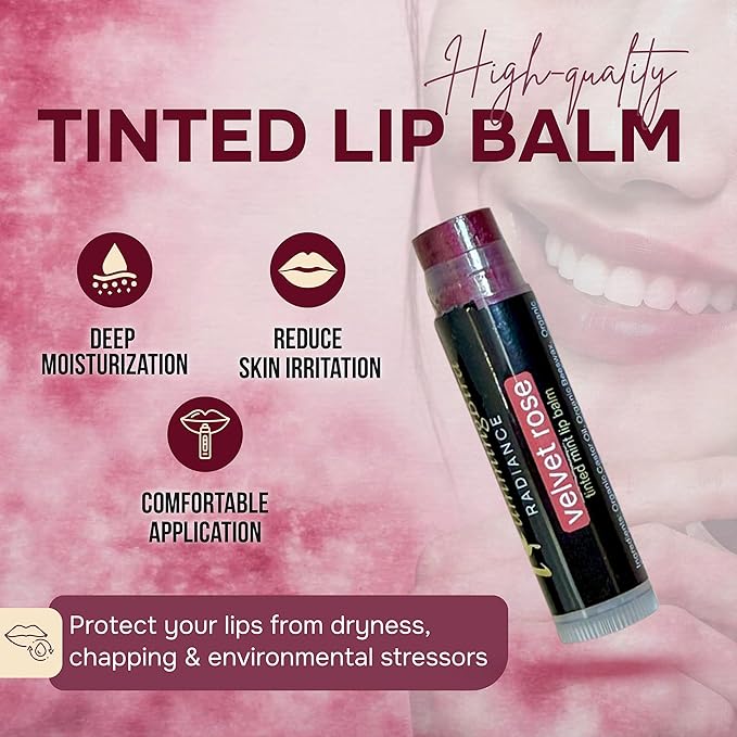 Natural and Organic Tinted Lip Balm Velvet Rose
